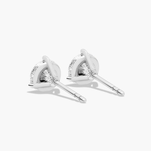 14k Gold Solitaire Diamond Studs - 1.5 cttw
