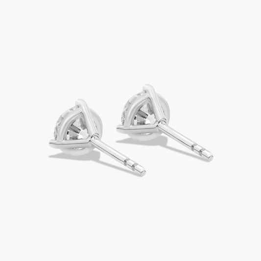 14k Gold Solitaire Diamond Studs - 1 cttw