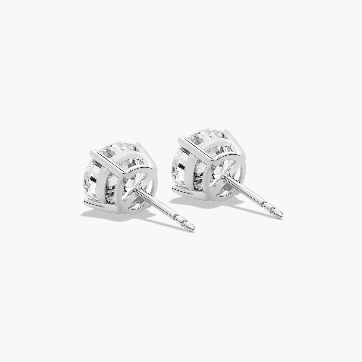 14k Gold Solitaire Diamond Studs - 3 cttw