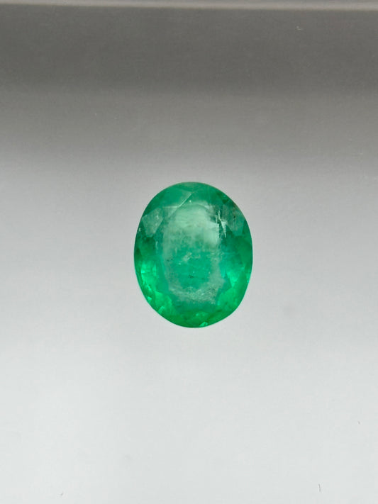 1.99 Carat Natural Vivid Green Loose Colombian Emerald - Oval Cut