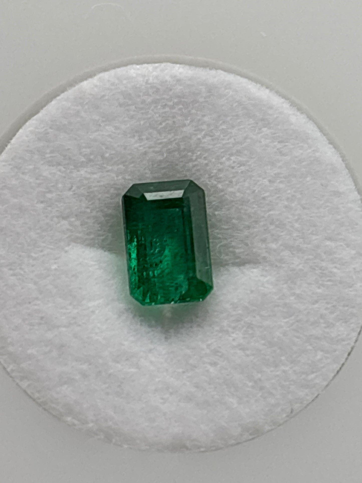 0.73 Carat Natural Medium Bluish Green Loose Zambian Emerald - Emerald Cut