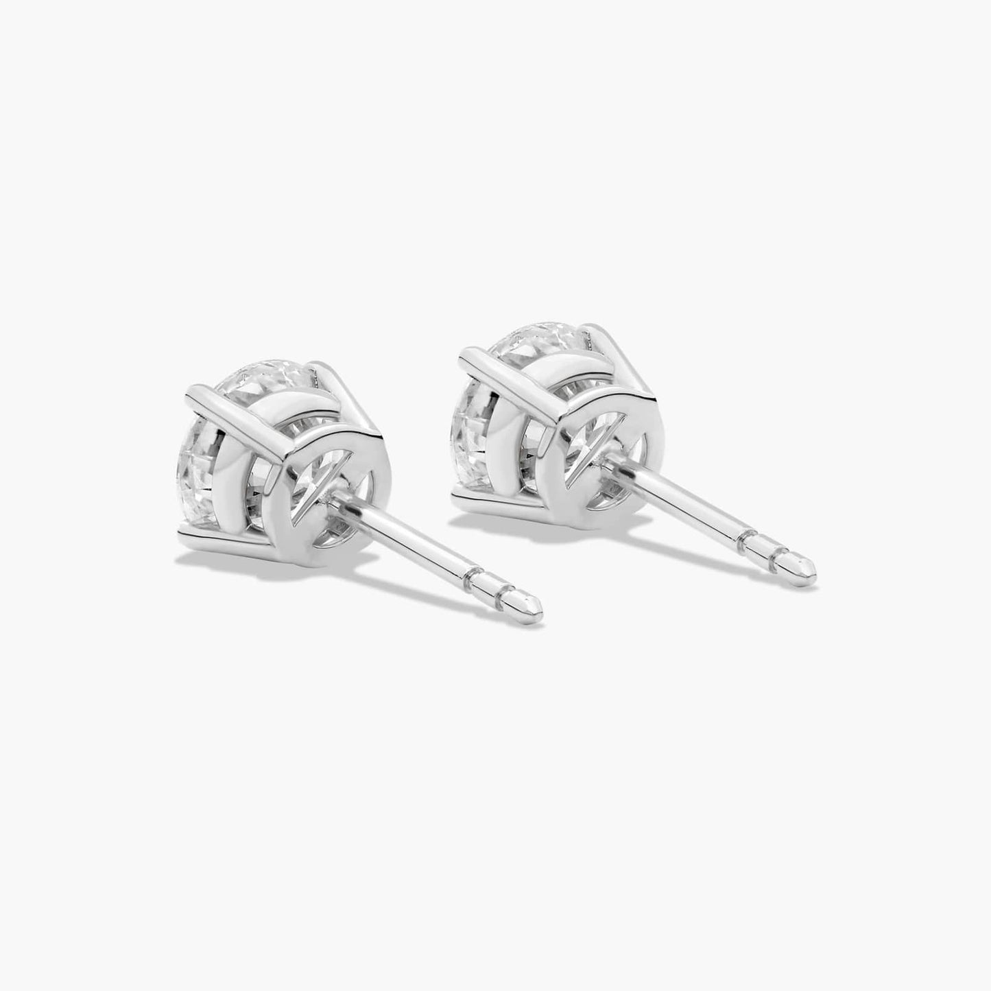 14k Gold Solitaire Diamond Studs - 1.5 cttw