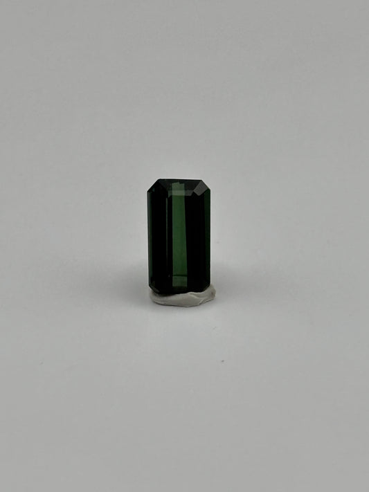 0.87 Carat Natural Green Loose Nigerian Tourmaline - Emerald Cut
