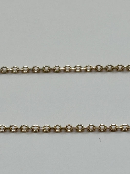 14k Yellow Gold Cable Necklace - 18"