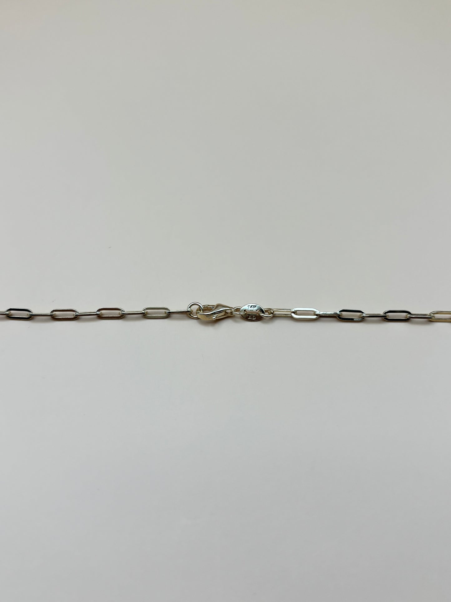 14k Yellow Gold 2.3mm Paperclip Link Chain - 18"