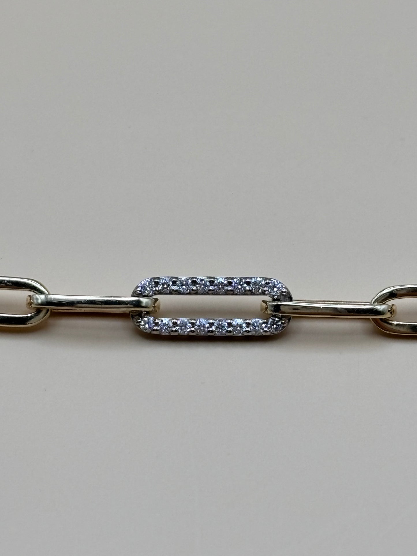 14k Yellow Gold Diamond Clip Necklace - .32cttw Natural Diamonds - 17"