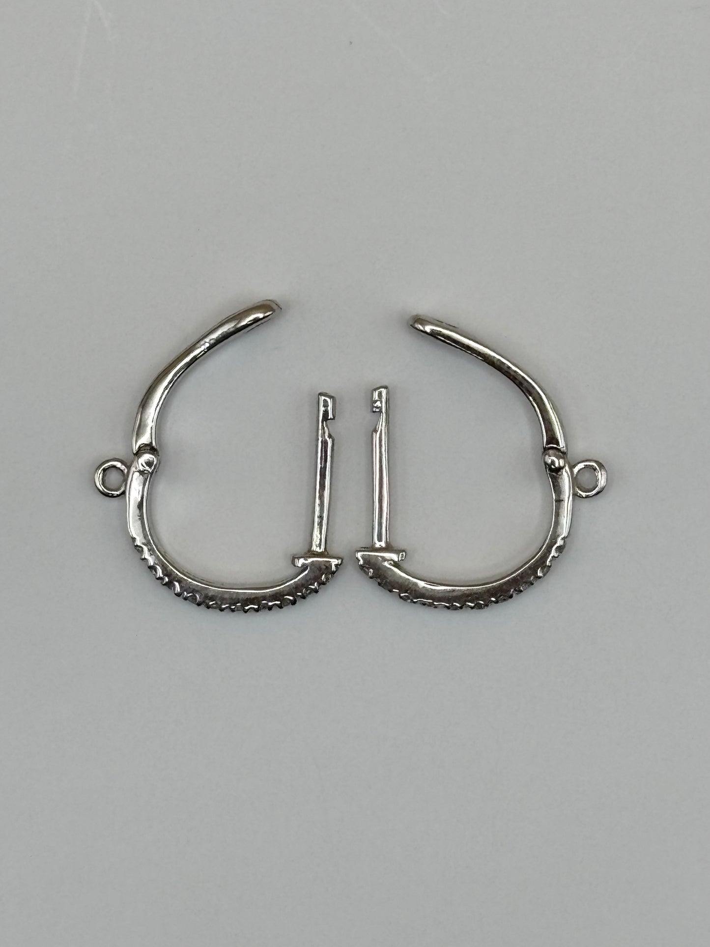 14k White Gold Diamond Huggie Earrings - 0.30 cttw