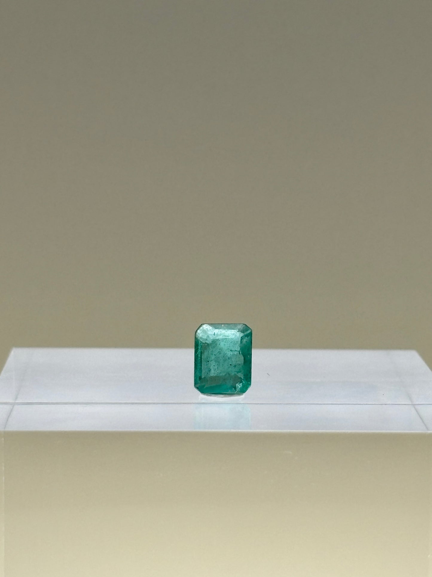 1.49 Carat Natural Green Loose Zambian Emerald - Emerald Cut