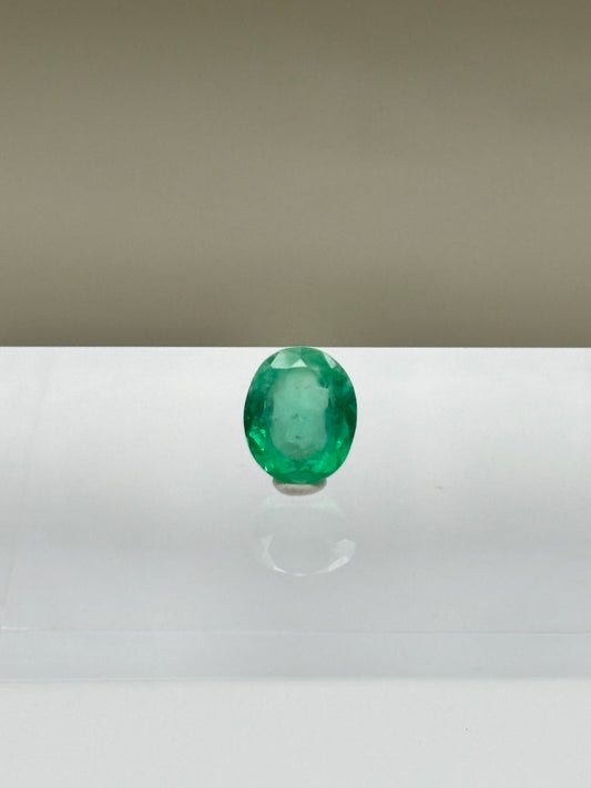 1.99 Carat Natural Vivid Green Loose Colombian Emerald - Oval Cut