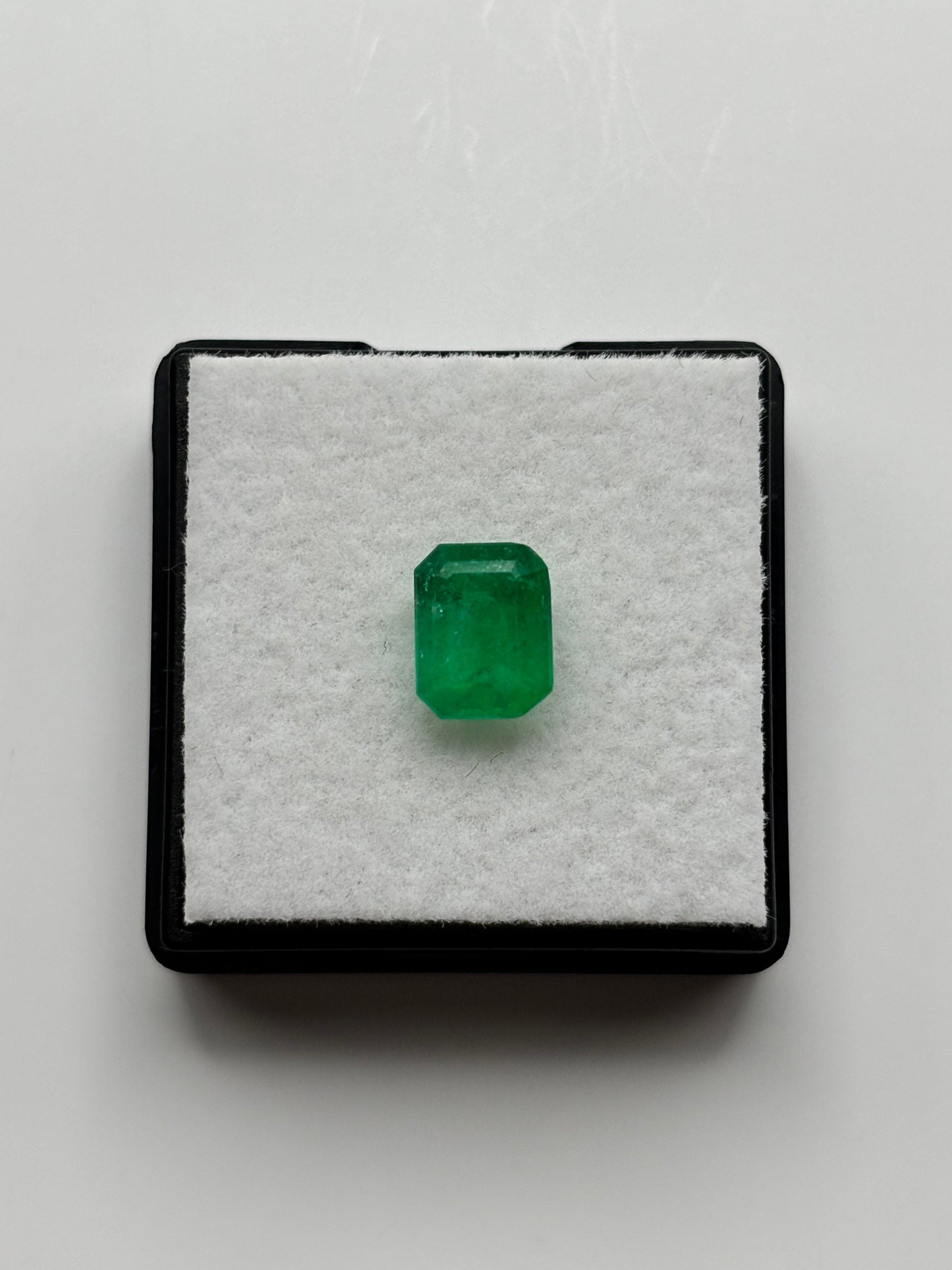 1.28 Carat Natural Deep Green Loose Colombian Emerald - Emerald Cut