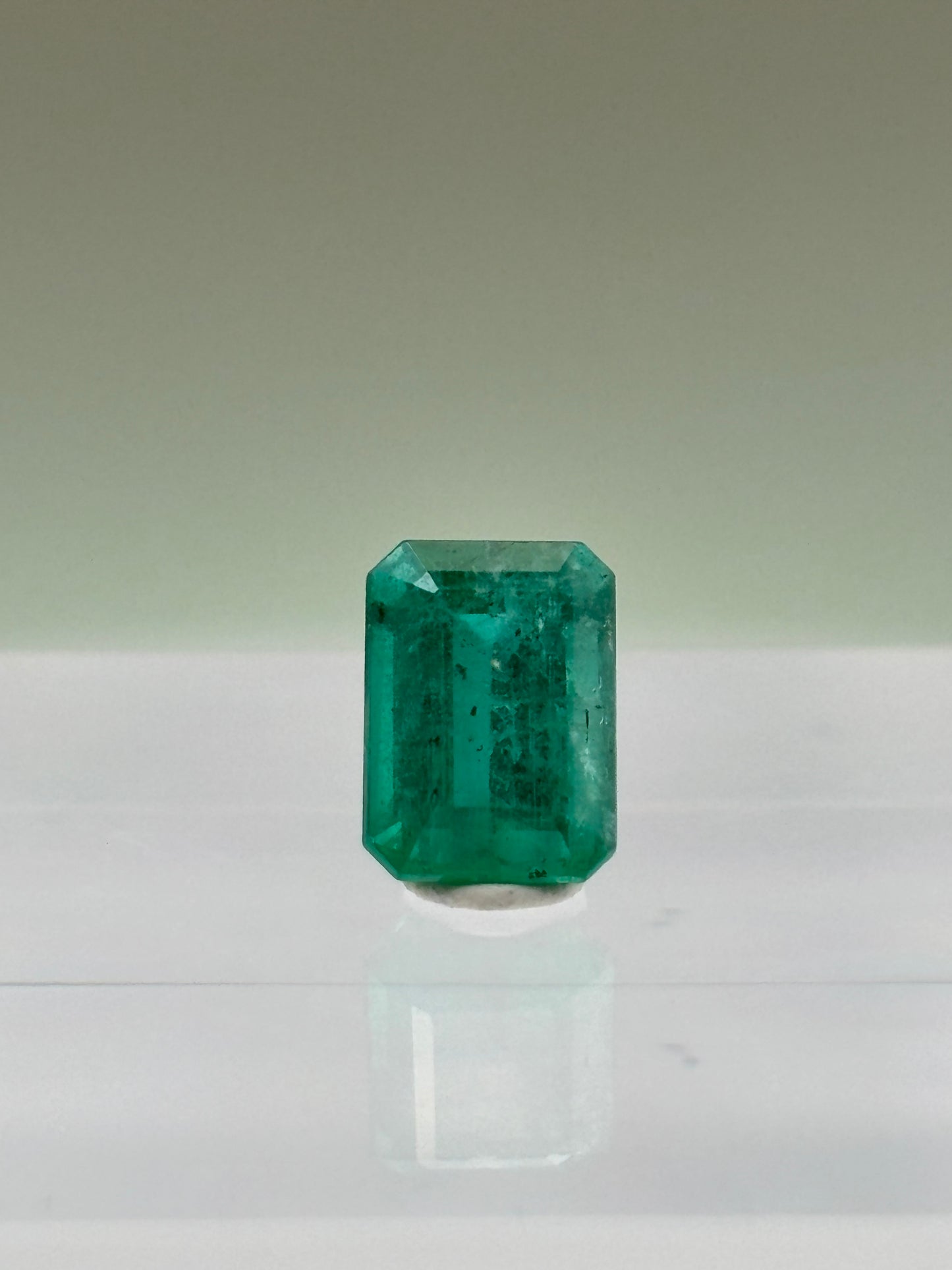 2.13 Carat Natural Vivid Green Loose Zambian Emerald - Emerald Cut