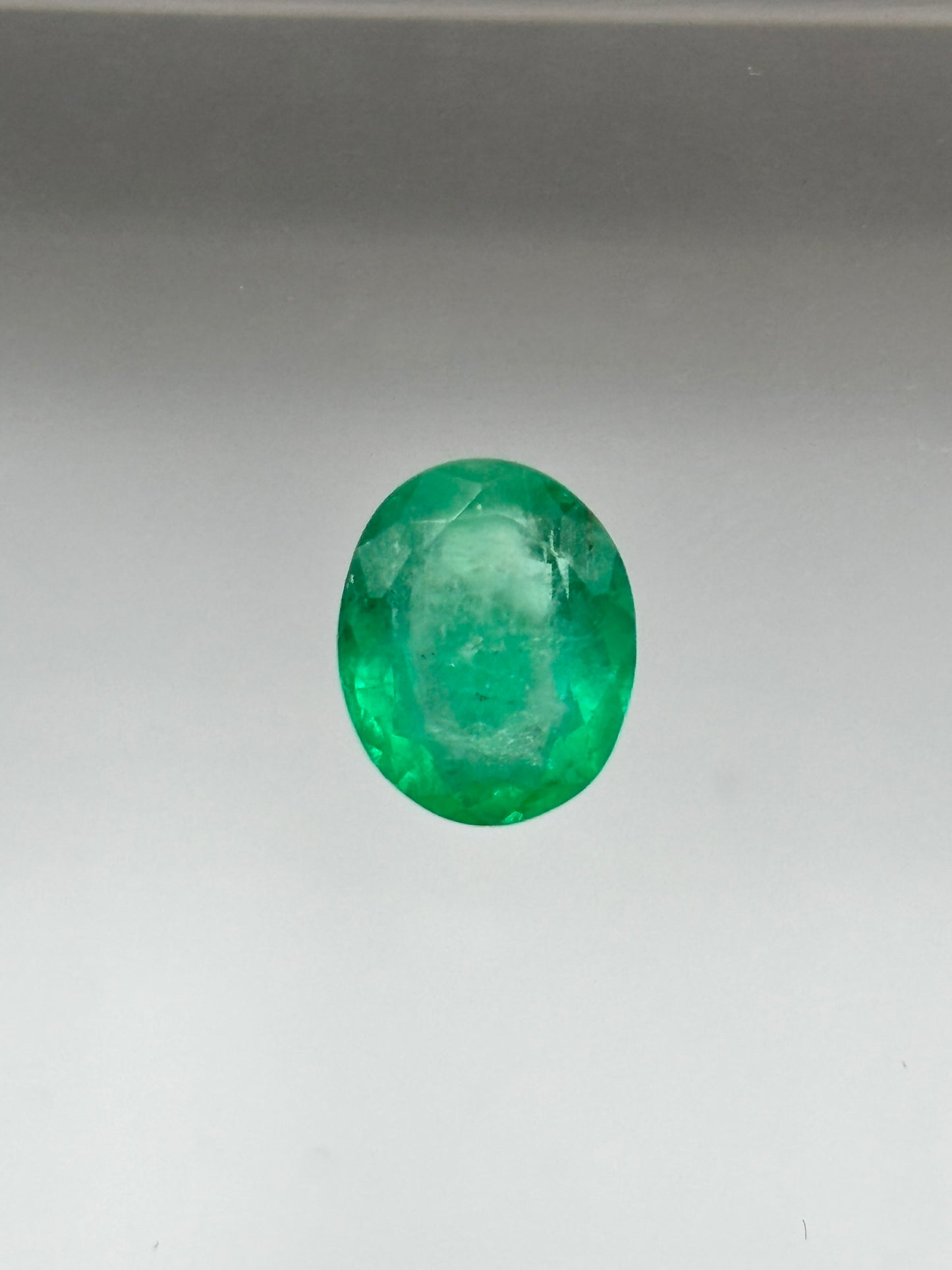 1.99 Carat Natural Vivid Green Loose Colombian Emerald - Oval Cut