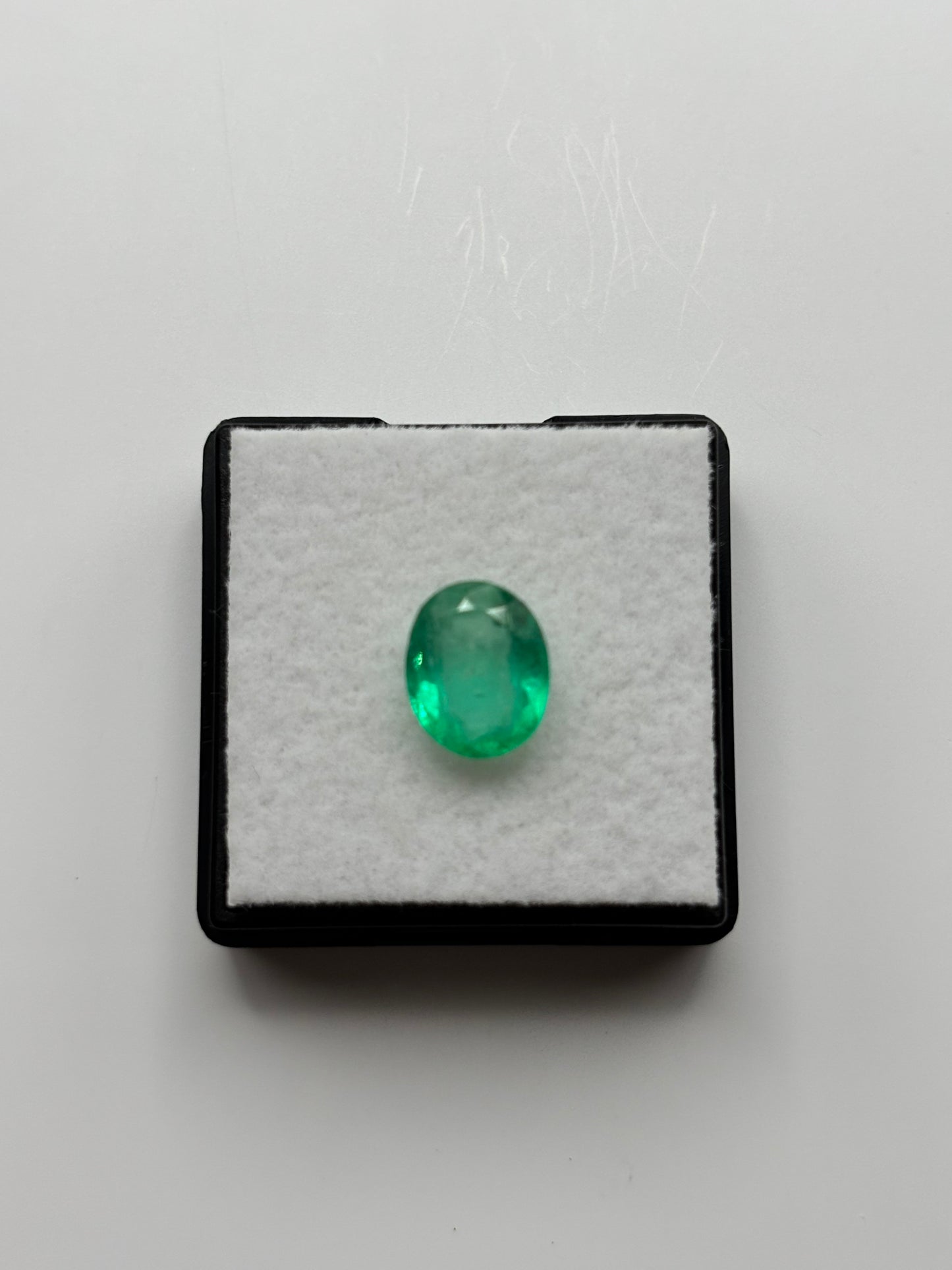 1.99 Carat Natural Vivid Green Loose Colombian Emerald - Oval Cut