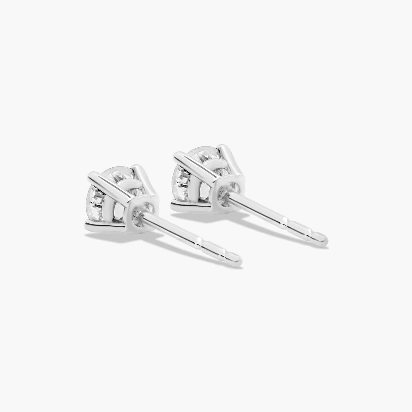 14k Gold Solitaire Diamond Studs - 0.50 cttw