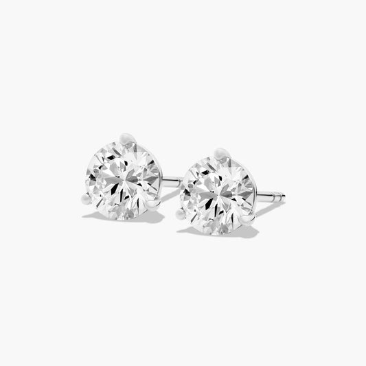 14k Gold Solitaire Diamond Studs - 1.5 cttw
