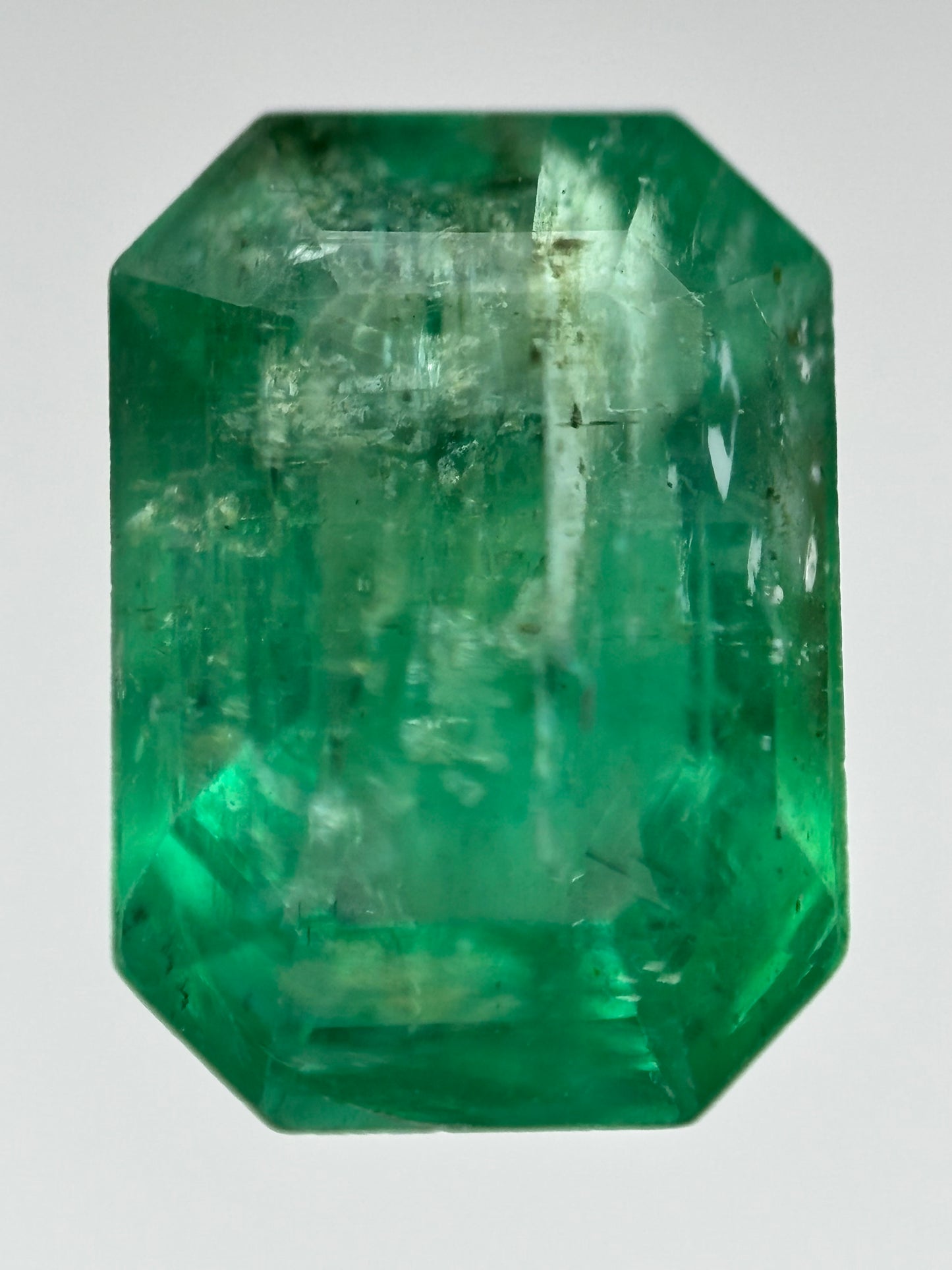 0.96 Carat Natural Green Loose Colombian Emerald - Emerald Cut