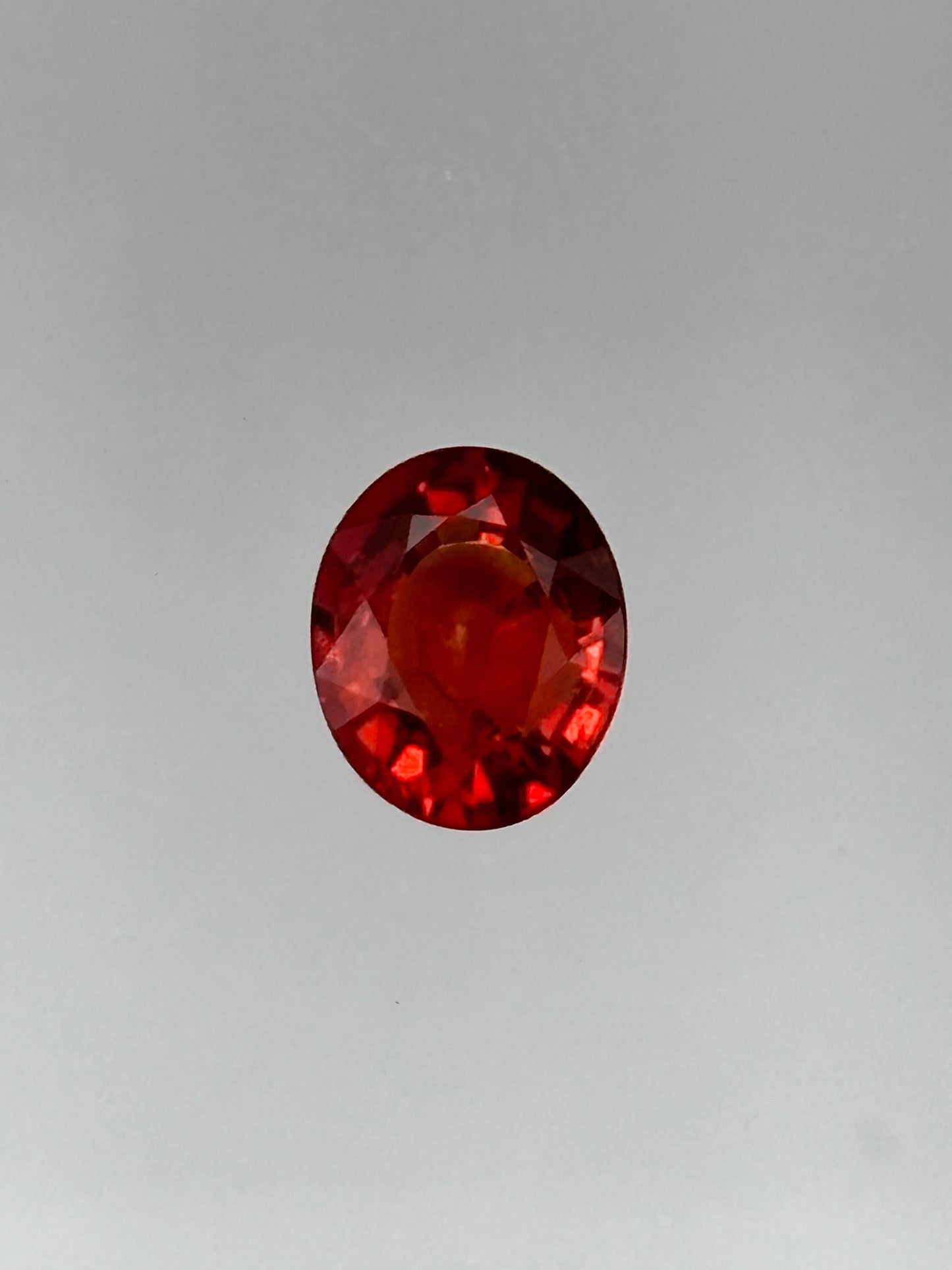 1.01 Carat Natural Orange-Red Loose Tanzanian Sapphire - Oval Cut