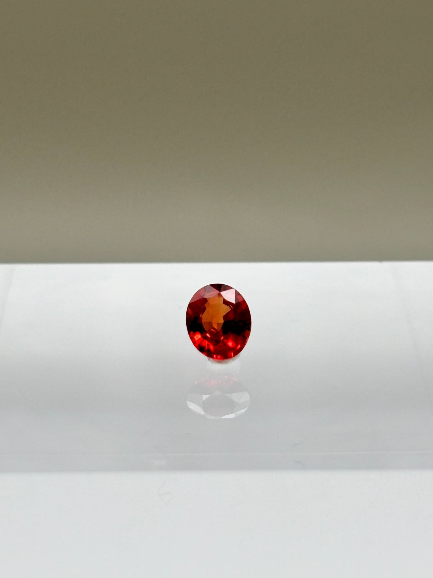 1.01 Carat Natural Orange-Red Loose Tanzanian Sapphire - Oval Cut
