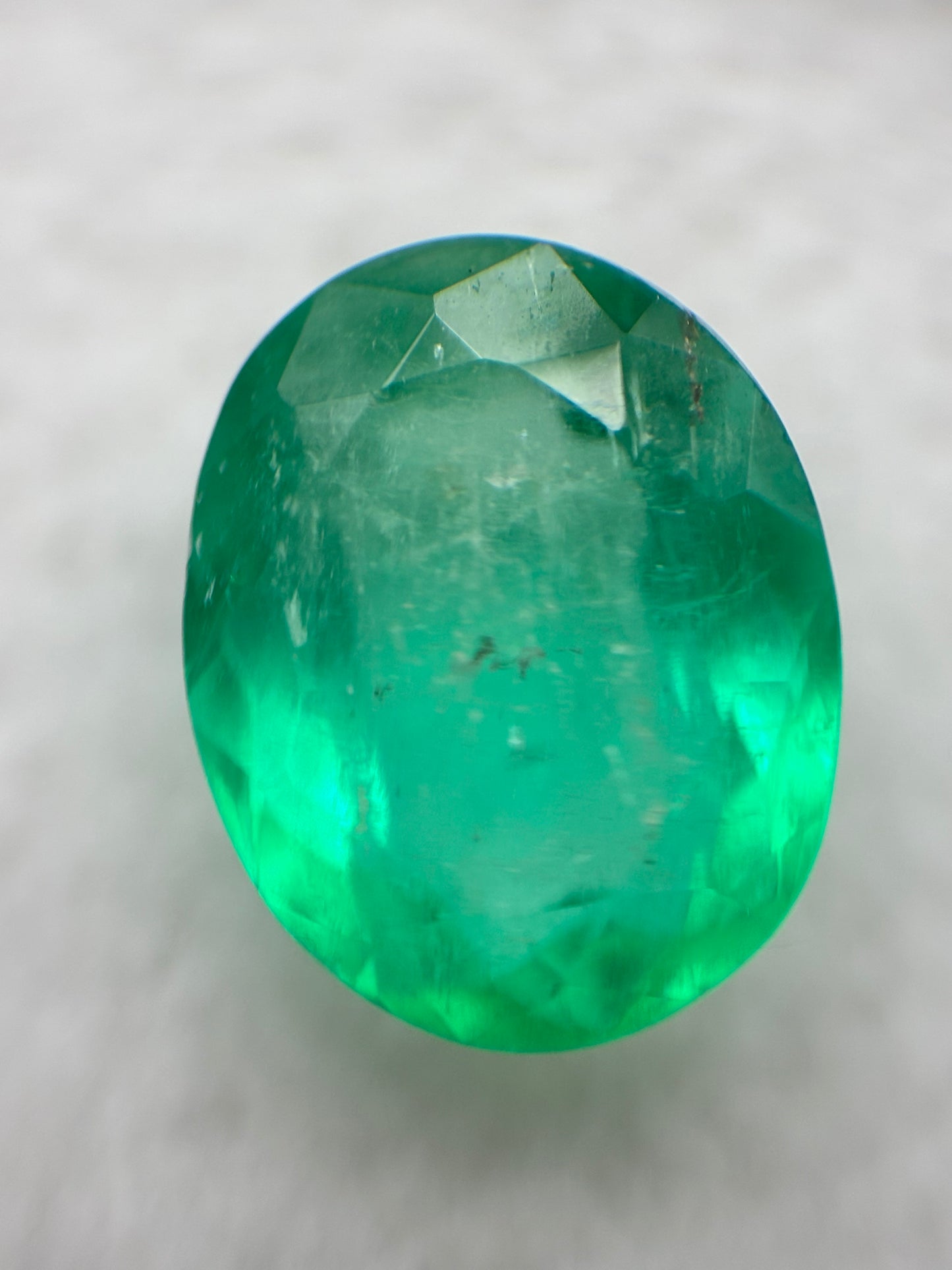 1.99 Carat Natural Vivid Green Loose Colombian Emerald - Oval Cut