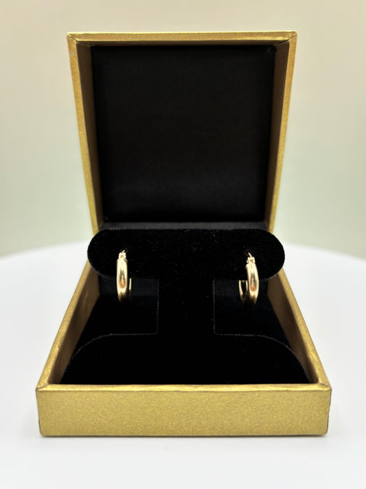 14k Yellow Gold Classic Hoop Earrings