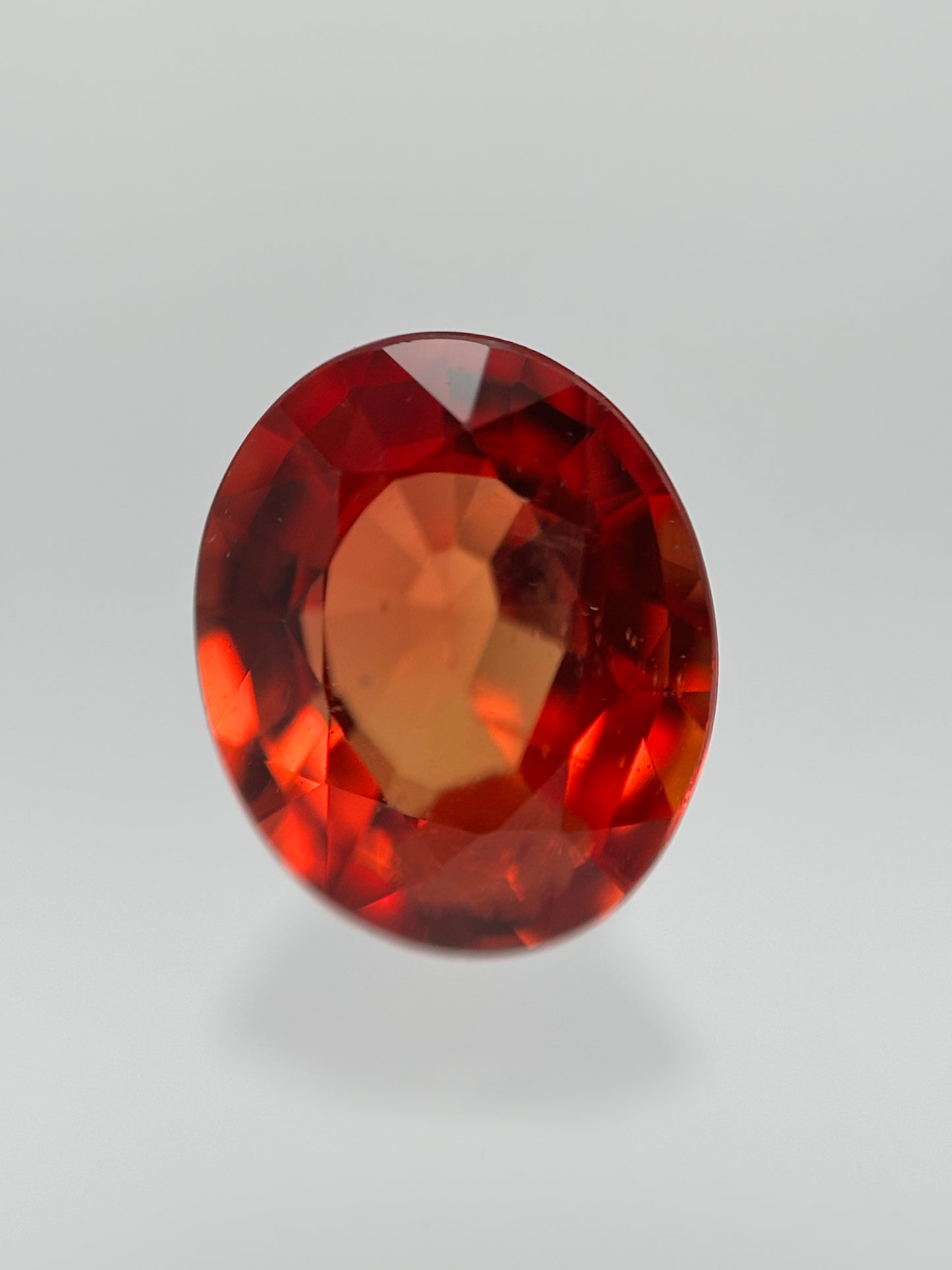 1.01 Carat Natural Orange-Red Loose Tanzanian Sapphire - Oval Cut