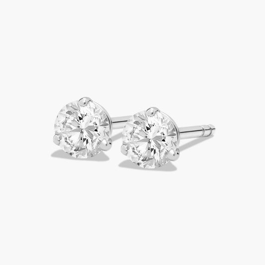 14k Gold Solitaire Diamond Studs - 0.50 cttw