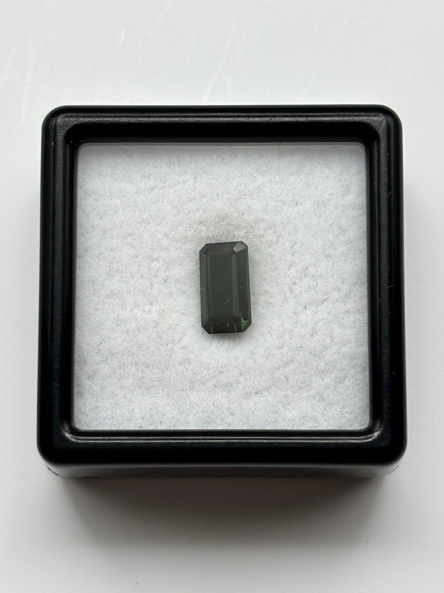 0.87 Carat Natural Green Loose Nigerian Tourmaline - Emerald Cut