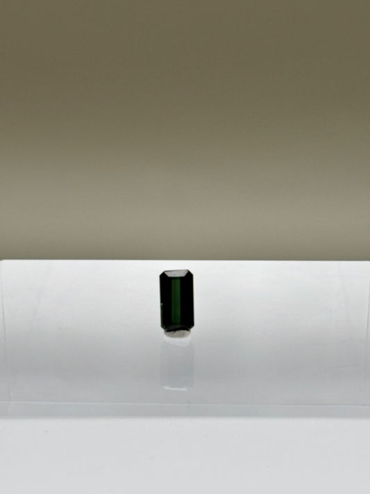 0.85 Carat Natural Green Loose Nigerian Tourmaline - Emerald Cut