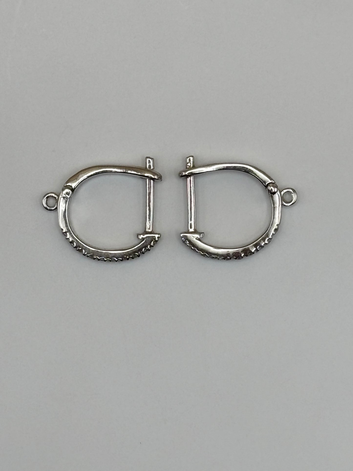 14k White Gold Diamond Huggie Earrings - 0.30 cttw